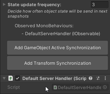 Removing DefaultServerHandler component